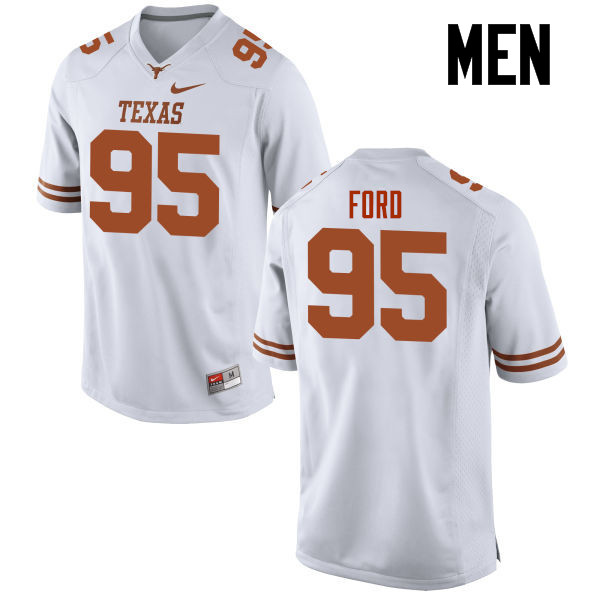 Men #95 Poona Ford Texas Longhorns College Football Jerseys-White